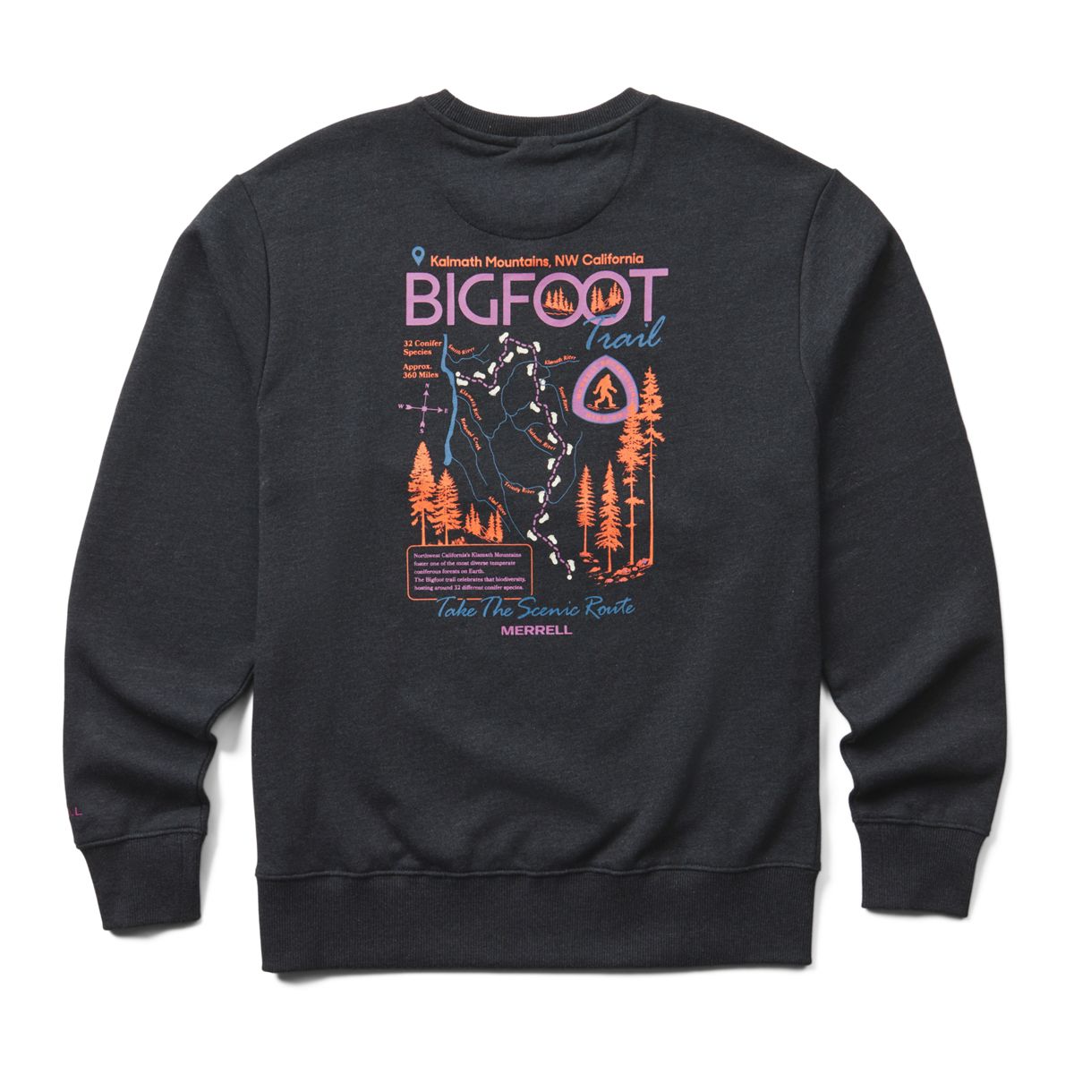 Bigfoot Fleece Crewneck, Black Heather, dynamic 2