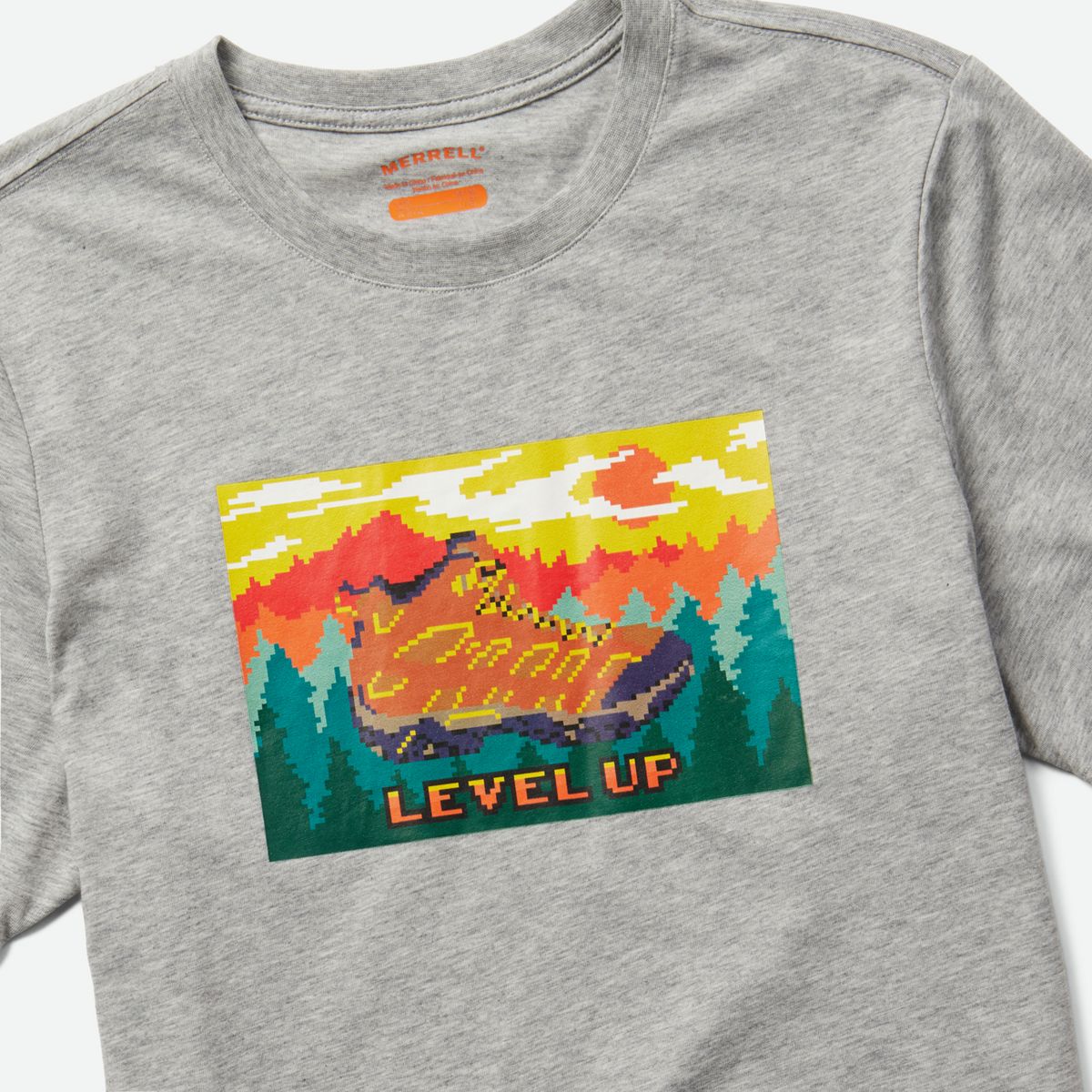 Level Up Tee, Grey Heather, dynamic 2