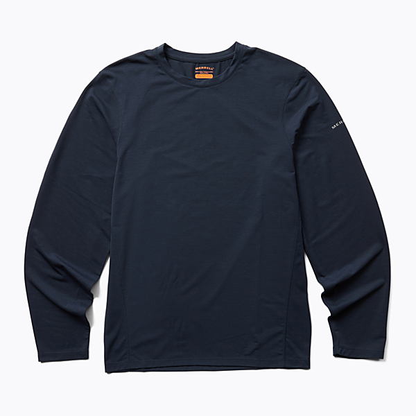 Perfect Long Sleeve Tee with Tencel™, Navy, dynamic
