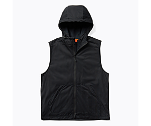 Whisper Hooded Vest, Black, dynamic