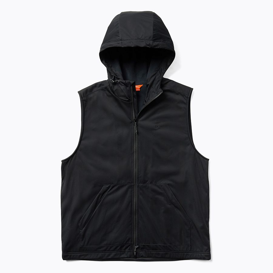 Whisper Hooded Vest, Black, dynamic 1