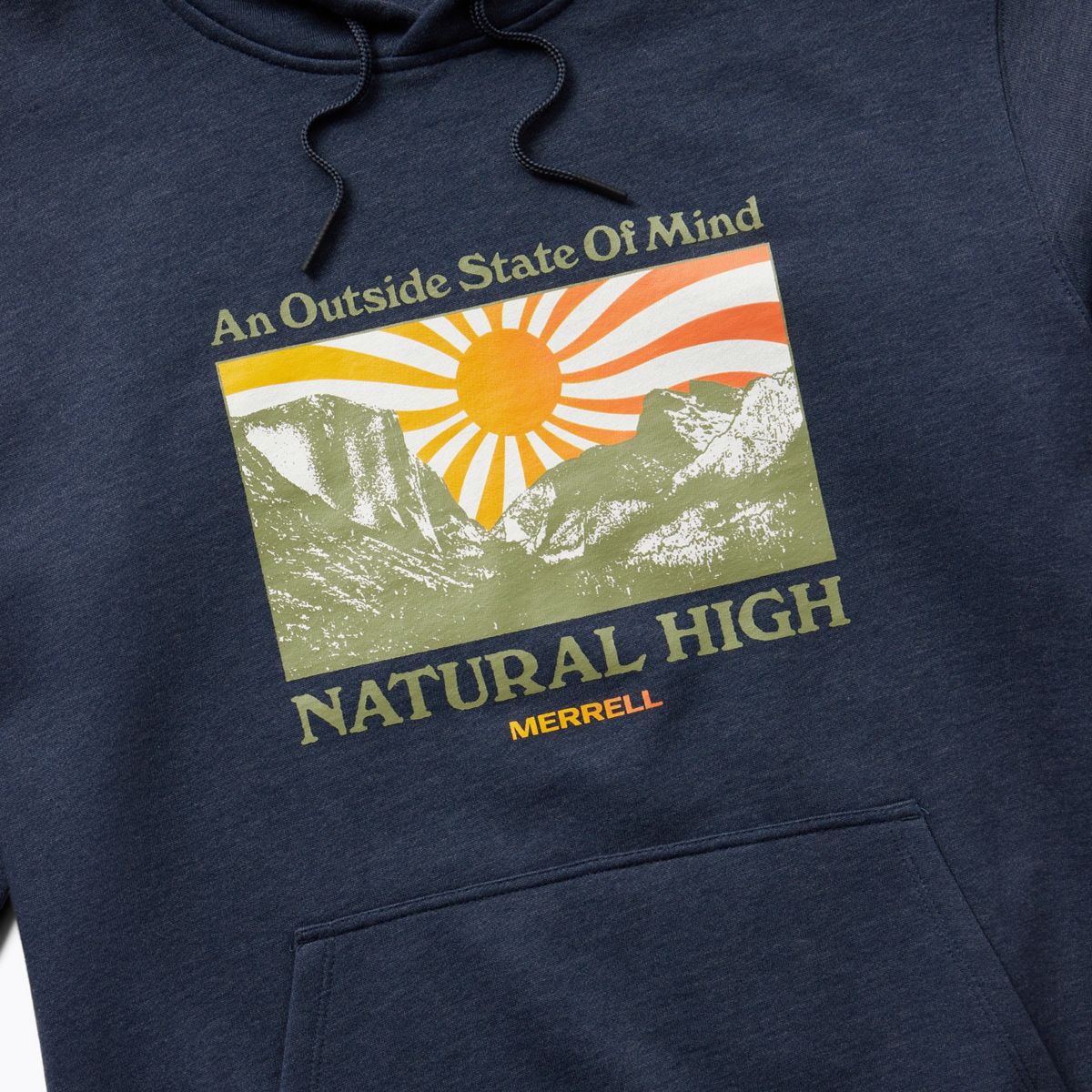 Sun Burst Fleece Hoody, Navy Heather, dynamic 2