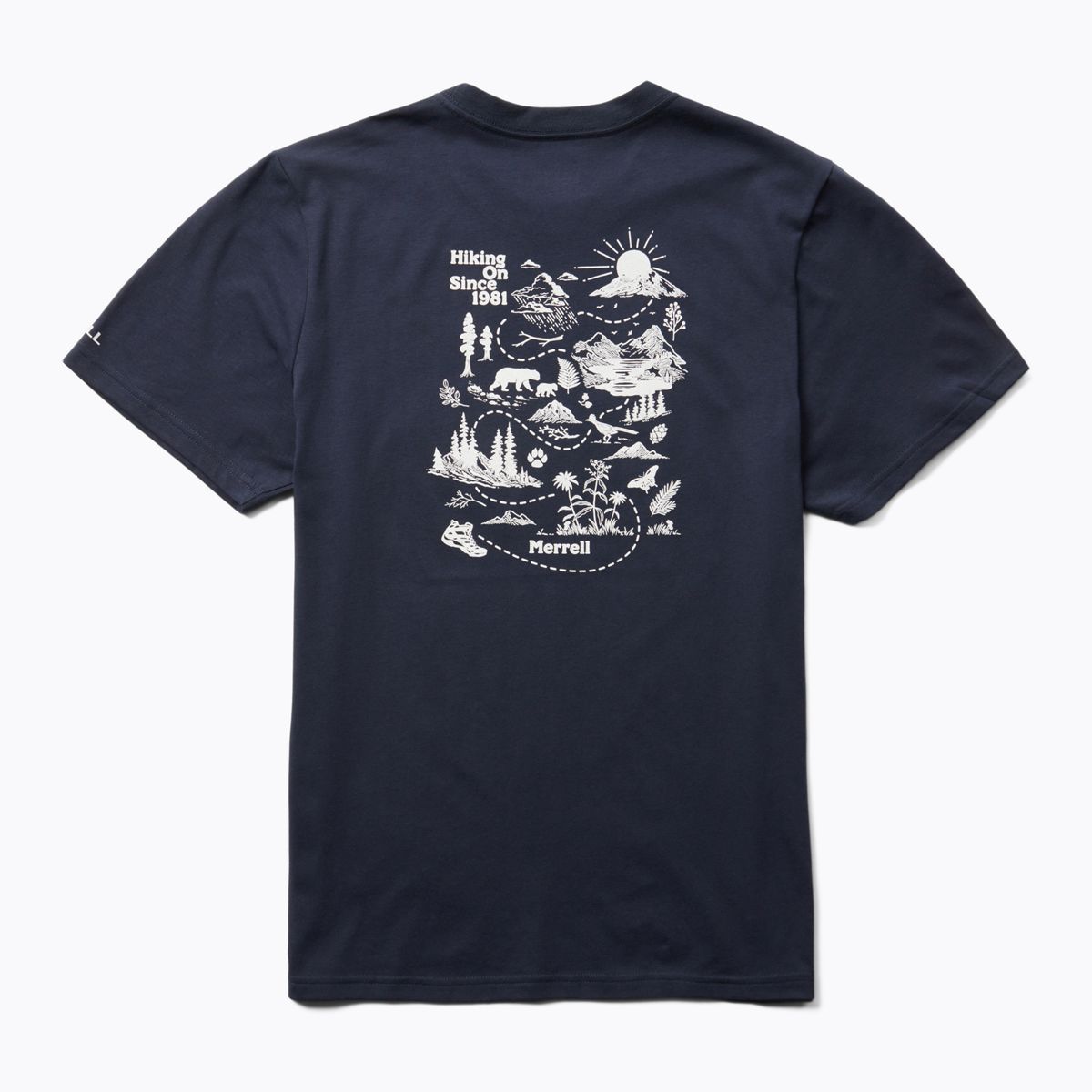 Walking Tee, Navy, dynamic 2