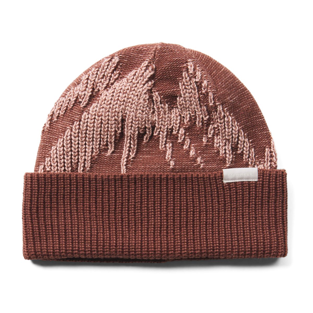 Mountain Embroidery Beanie, Peppercorn/Adobe Rose, dynamic