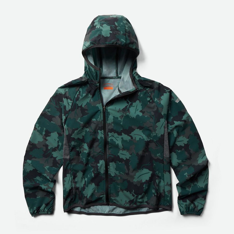 Trail Running Jacket, Sea Moss Leaf Print, dynamic 1