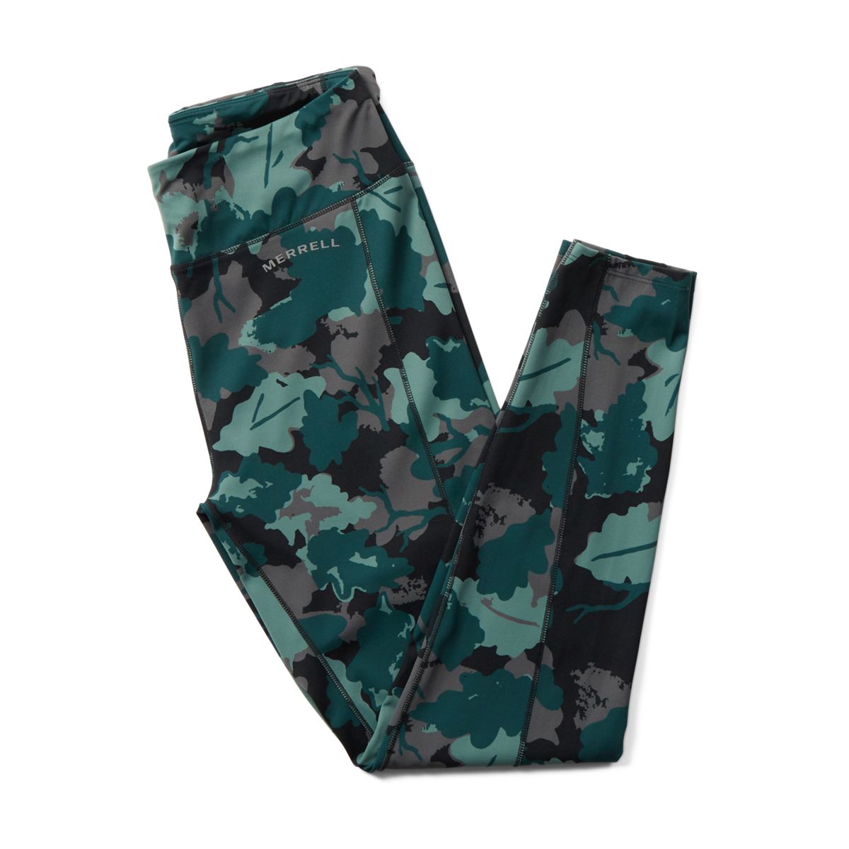 Trail Running Legging, Sea Moss Leaf Print, dynamic 2