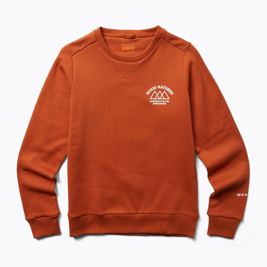 Good Natured Fleece Crew Neck, Potters Clay, dynamic 1