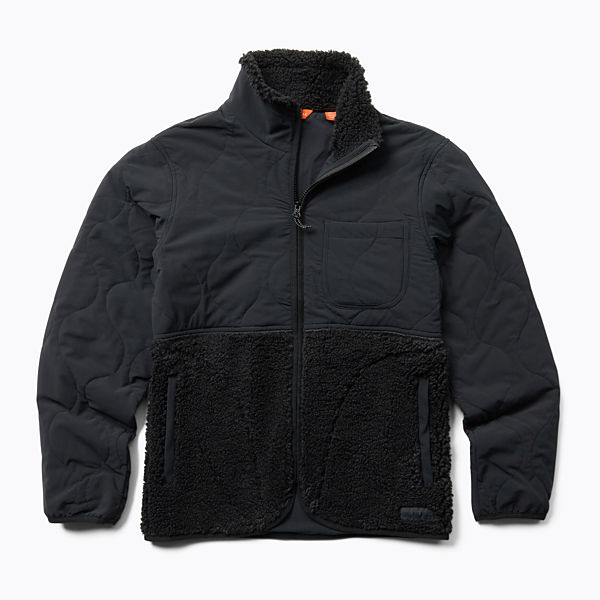 Sherpa Mixup Full Zip Jacket, Black, dynamic