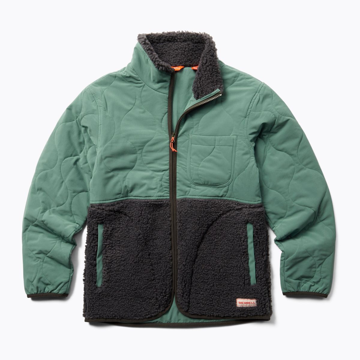 Sherpa Mixup Full Zip Jacket, Dark Forest, dynamic