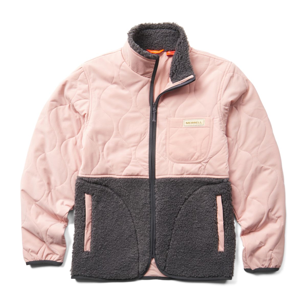 Sherpa Mixup Full Zip Jacket, Adobe Rose/Asphalt, dynamic