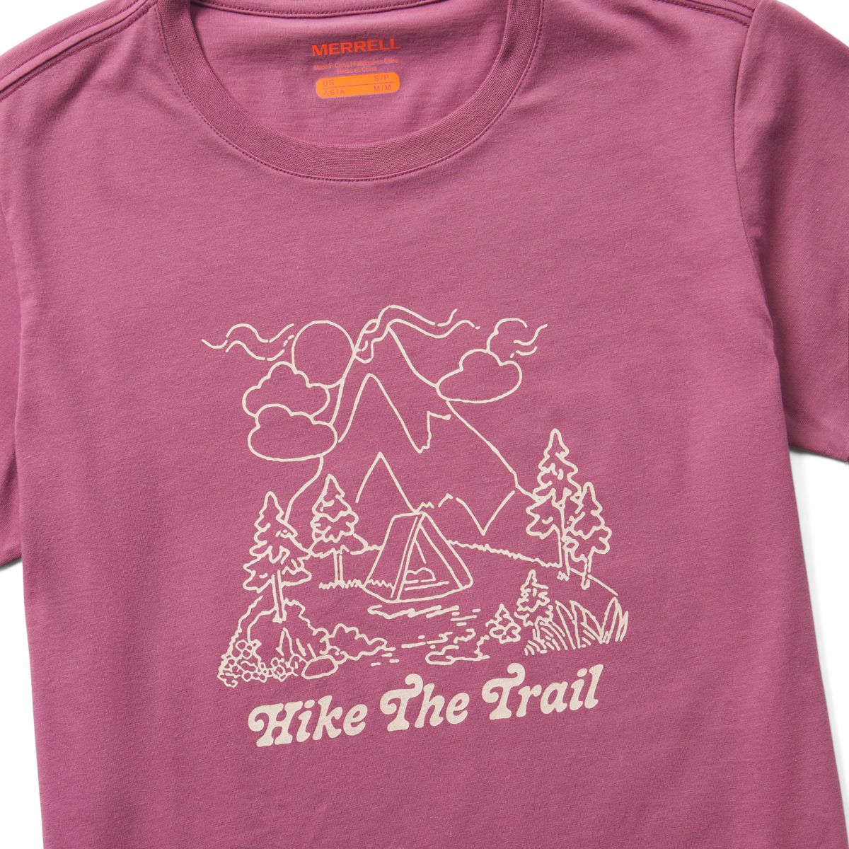 Hike the Trail Tee, Bordeaux, dynamic 2