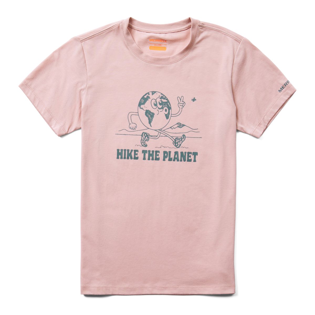 Hike the Planet Tee, Adobe Rose, dynamic