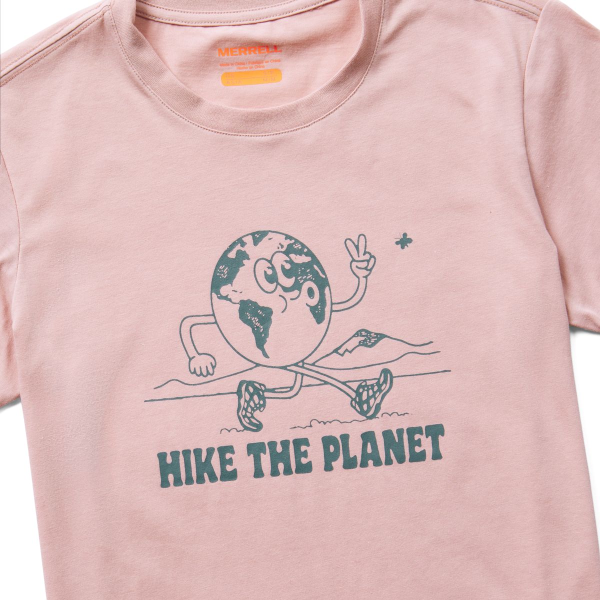 Hike the Planet Tee, Adobe Rose, dynamic 2