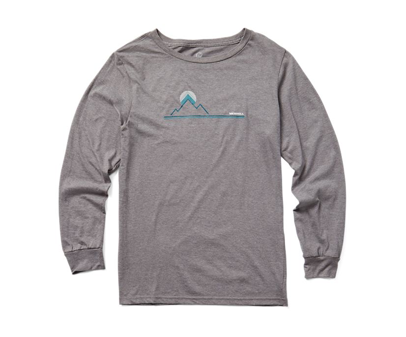Mountainscape Graphic T-Shirt, Grey Heather, dynamic