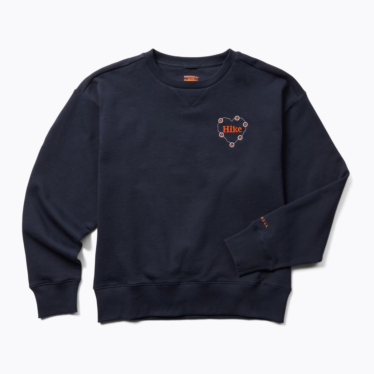 Heart Hike Crewneck Fleece, Navy, dynamic