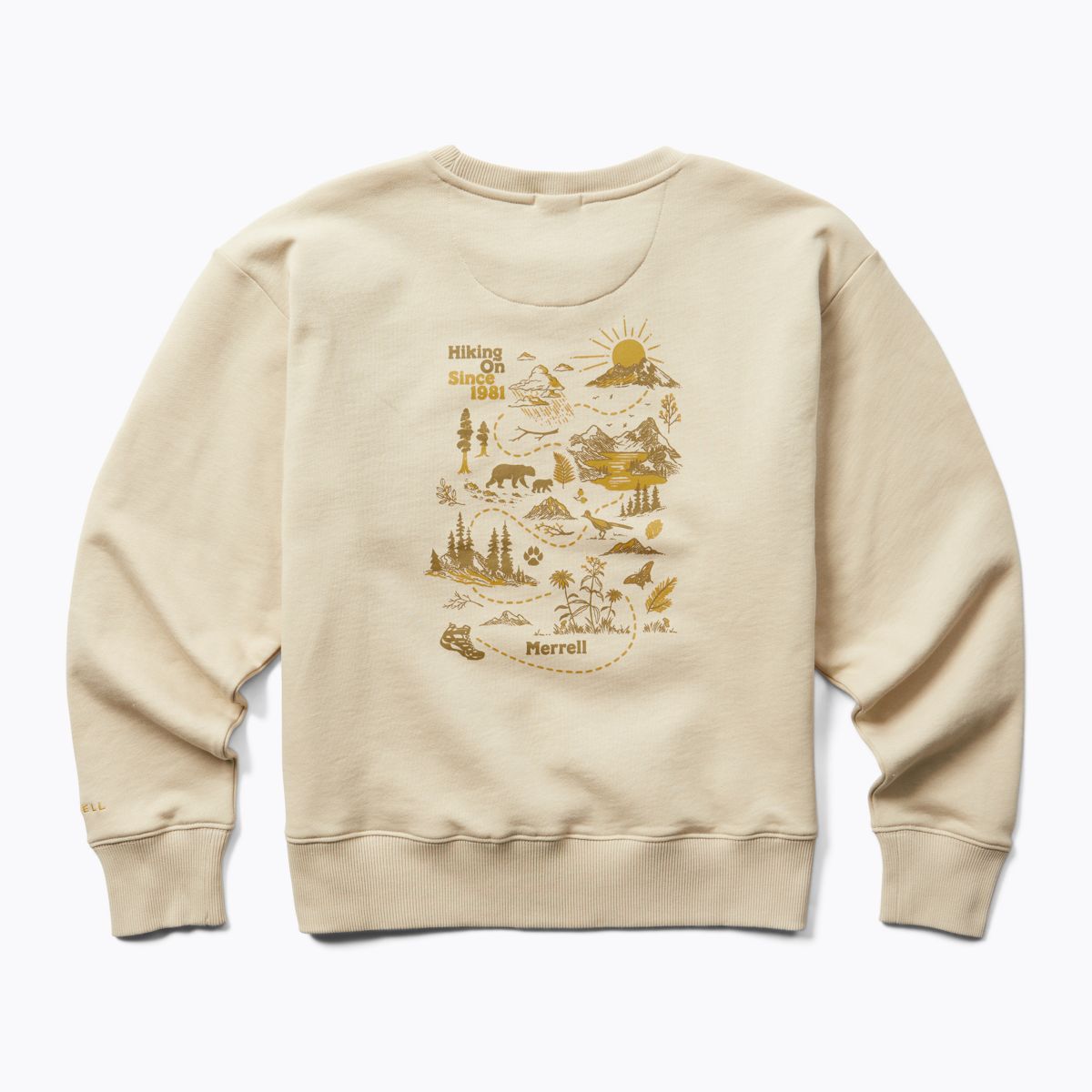 Walking Crewneck Fleece, Oyster Grey, dynamic 2