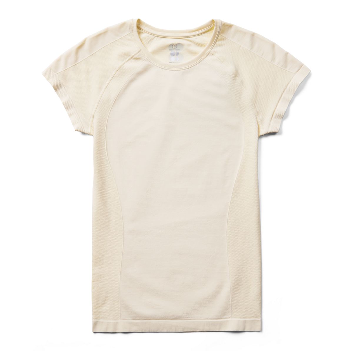 Ascend Athlete Seamless Workout T-Shirt X Sweaty Betty, Sabi Cream, dynamic 1