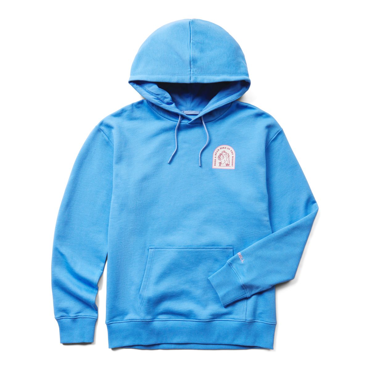 Patches Fleece Hoody, Azul Heather, dynamic