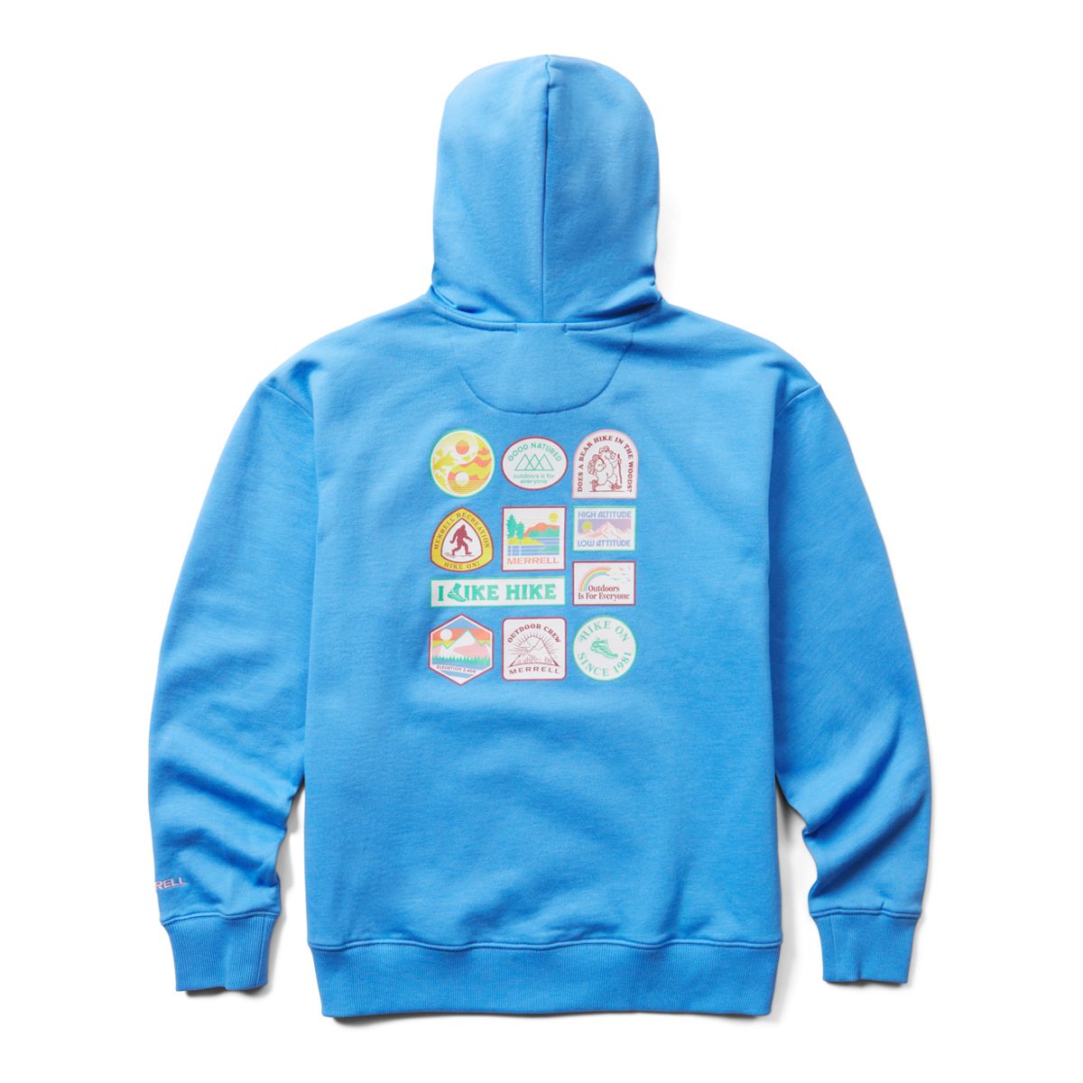 Patches Fleece Hoody, Azul Heather, dynamic 2