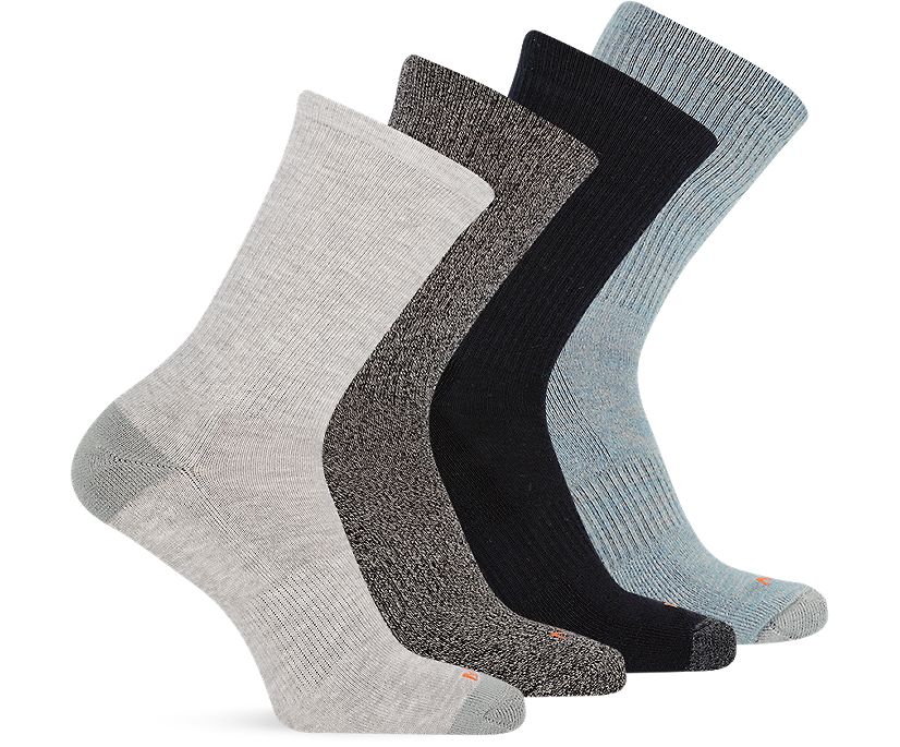 4 Pack Crew Sock, Multi Grey, dynamic