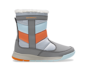 Alpine Puffer Waterproof Boot, Grey/Silver/Turquoise, dynamic
