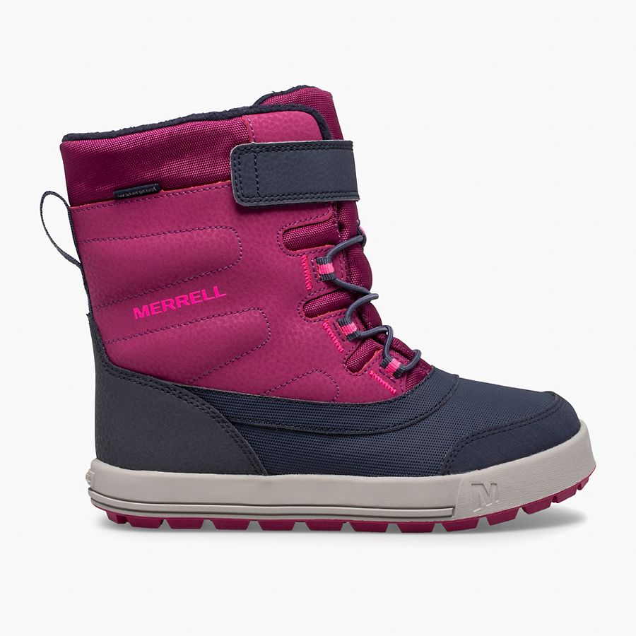 Snow Storm Waterproof Boot, Berry/Navy, dynamic 1