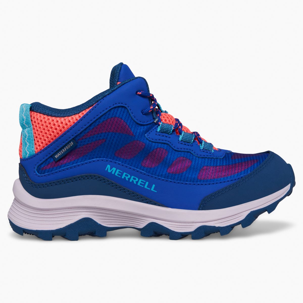 Moab Speed Mid Waterproof, Blue/Berry/Turq, dynamic