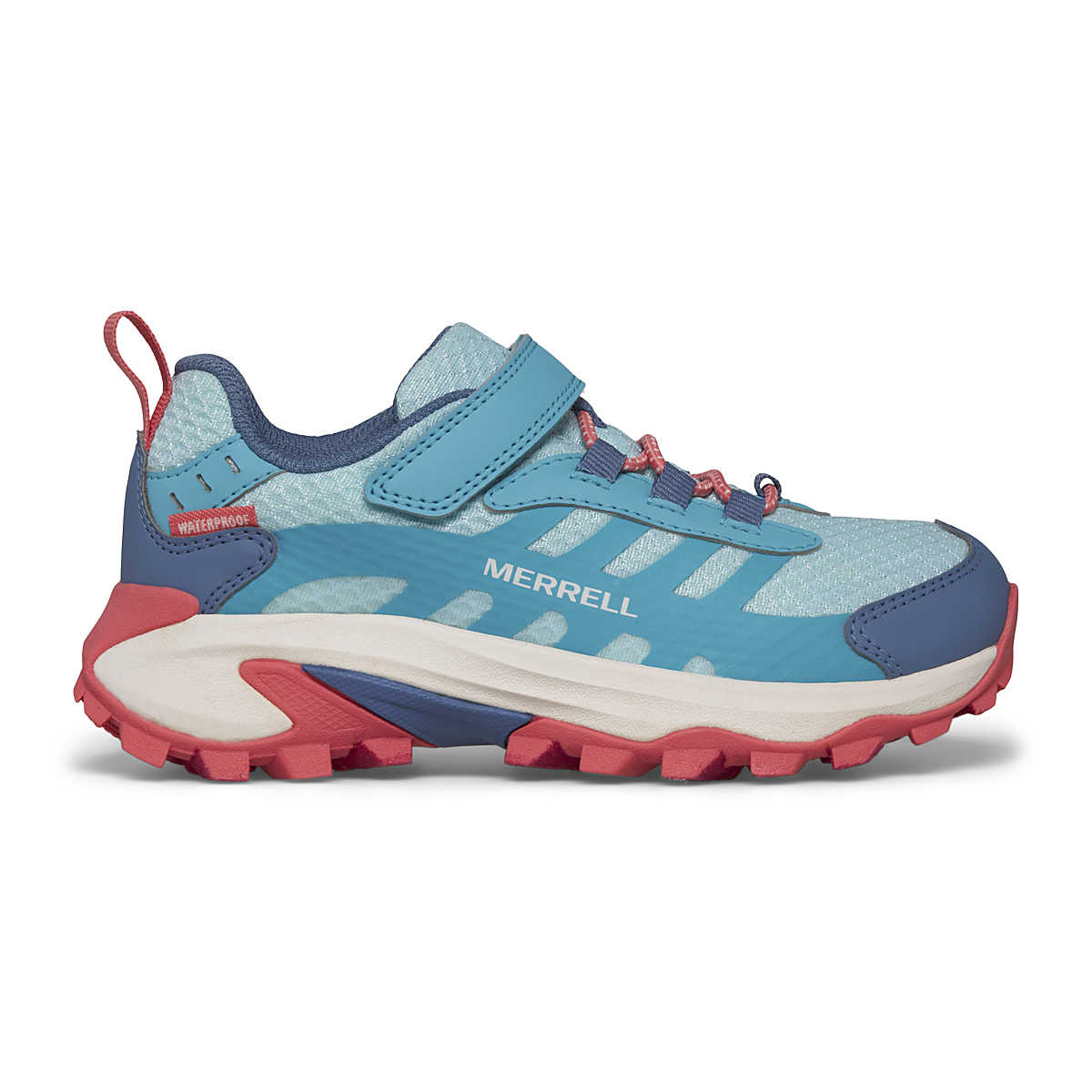 Moab Speed 2 Low A/C Waterproof, Turquoise/Coral, dynamic 1