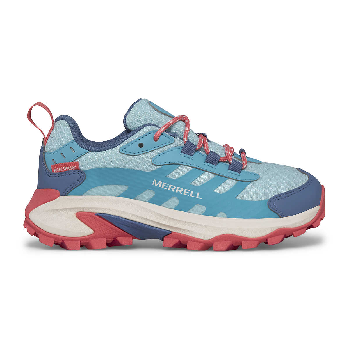 Moab Speed 2 Low Waterproof, Turquoise/Coral, dynamic 1
