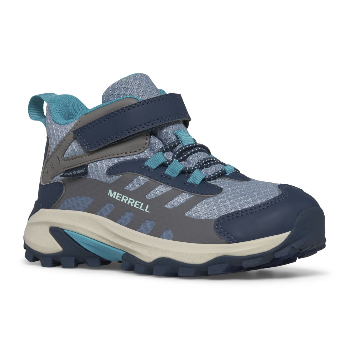 Moab Speed Mid 2 A/C Waterproof, Stone/Blue/Turquoise, dynamic 2