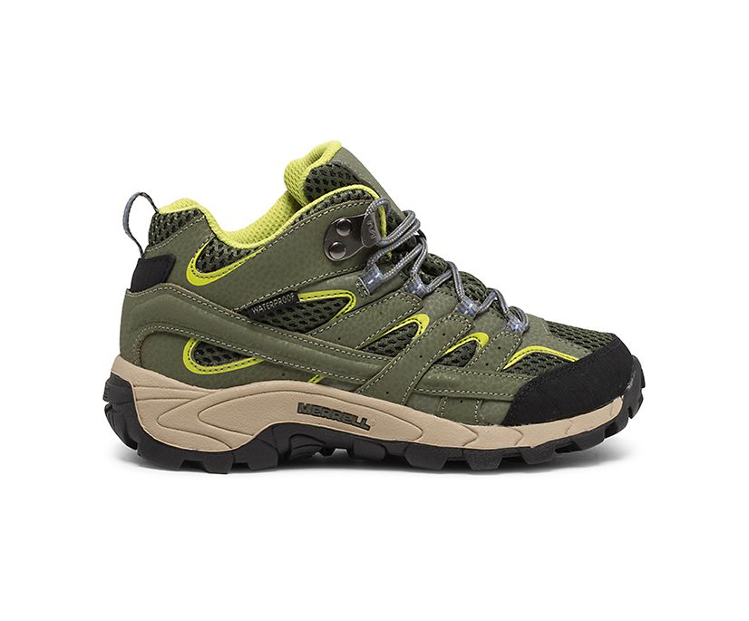 Moab 2 Mid Waterproof Boot, Green/Lime, dynamic