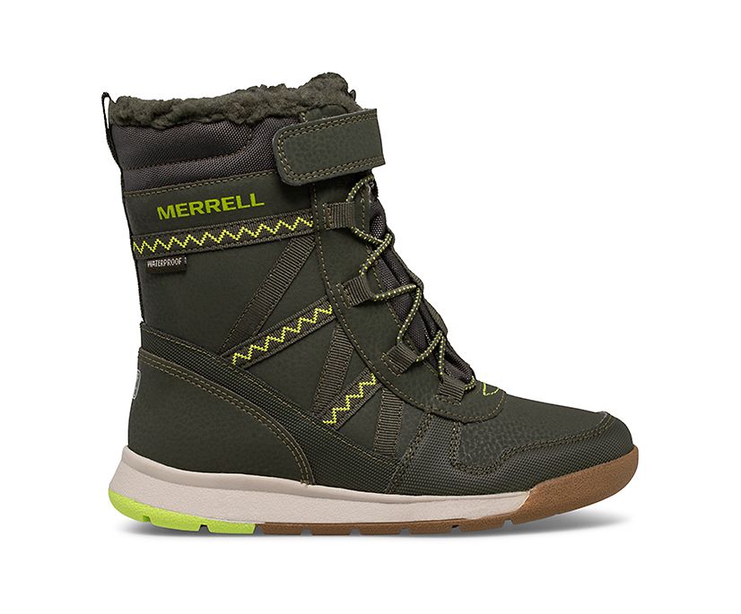 Snow Crush 2.0 Waterproof Boot, Olive/Lime, dynamic