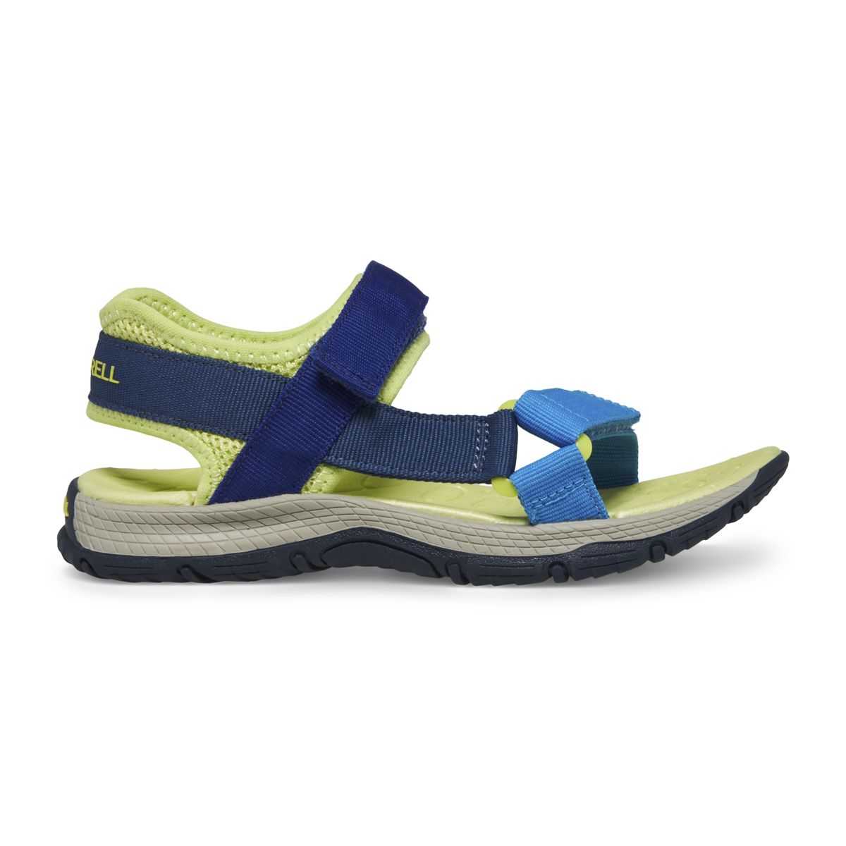 Logo Hook And Loop Sandals, BLUE