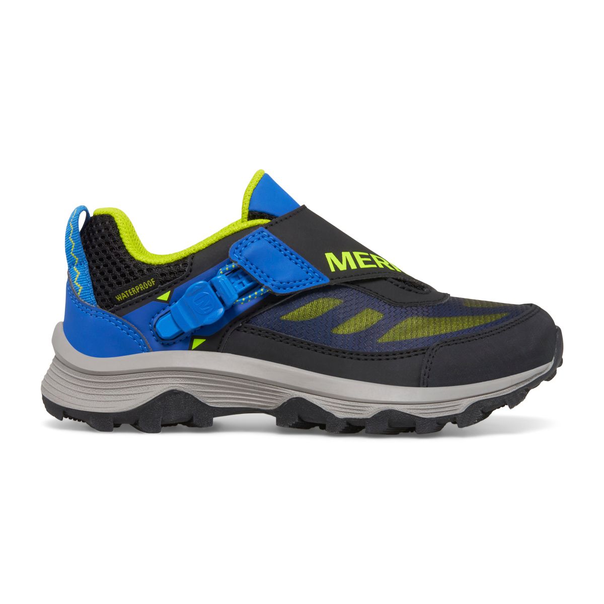 Moab Speed Low ZipTrek™ Waterproof, Black/Blue/Lime, dynamic