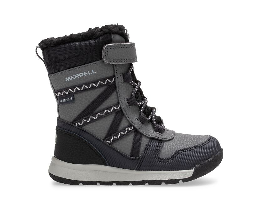Snow Crush 2.0 Waterproof Jr. Boot, Black/Grey, dynamic