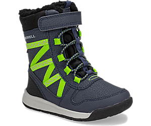 Snow Crush 2.0 Waterproof Jr. Boot, Navy/Lime, dynamic