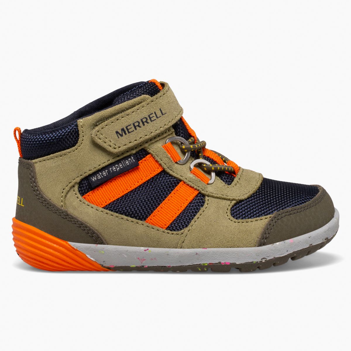 Bare Steps® Ridge Jr Hiker, Olive/Navy/Orange, dynamic