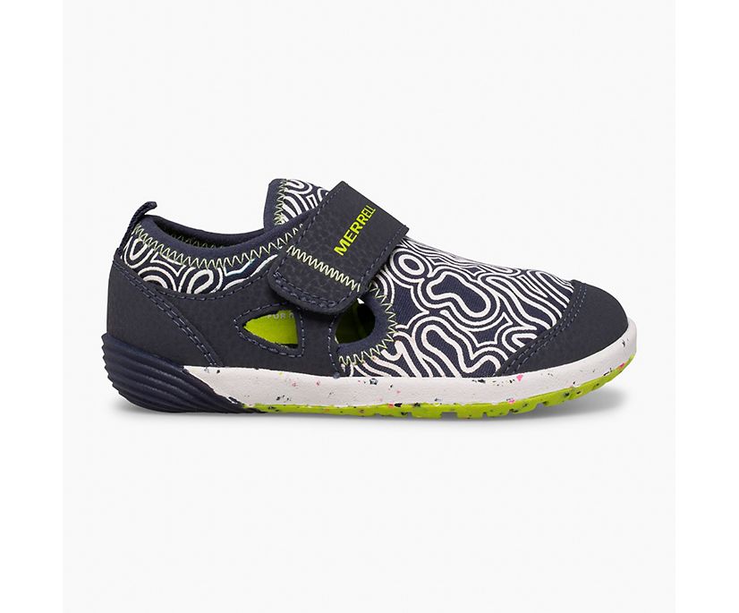 Bare Steps® H2O Chroma Sneaker, Navy/Lime, dynamic 1