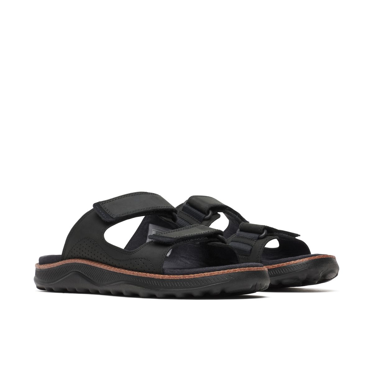 Cove Leather Slide, Black, dynamic 2