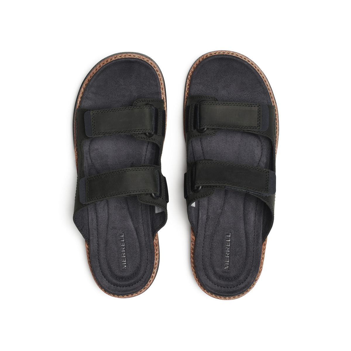 Cove Leather Slide, Black, dynamic 3