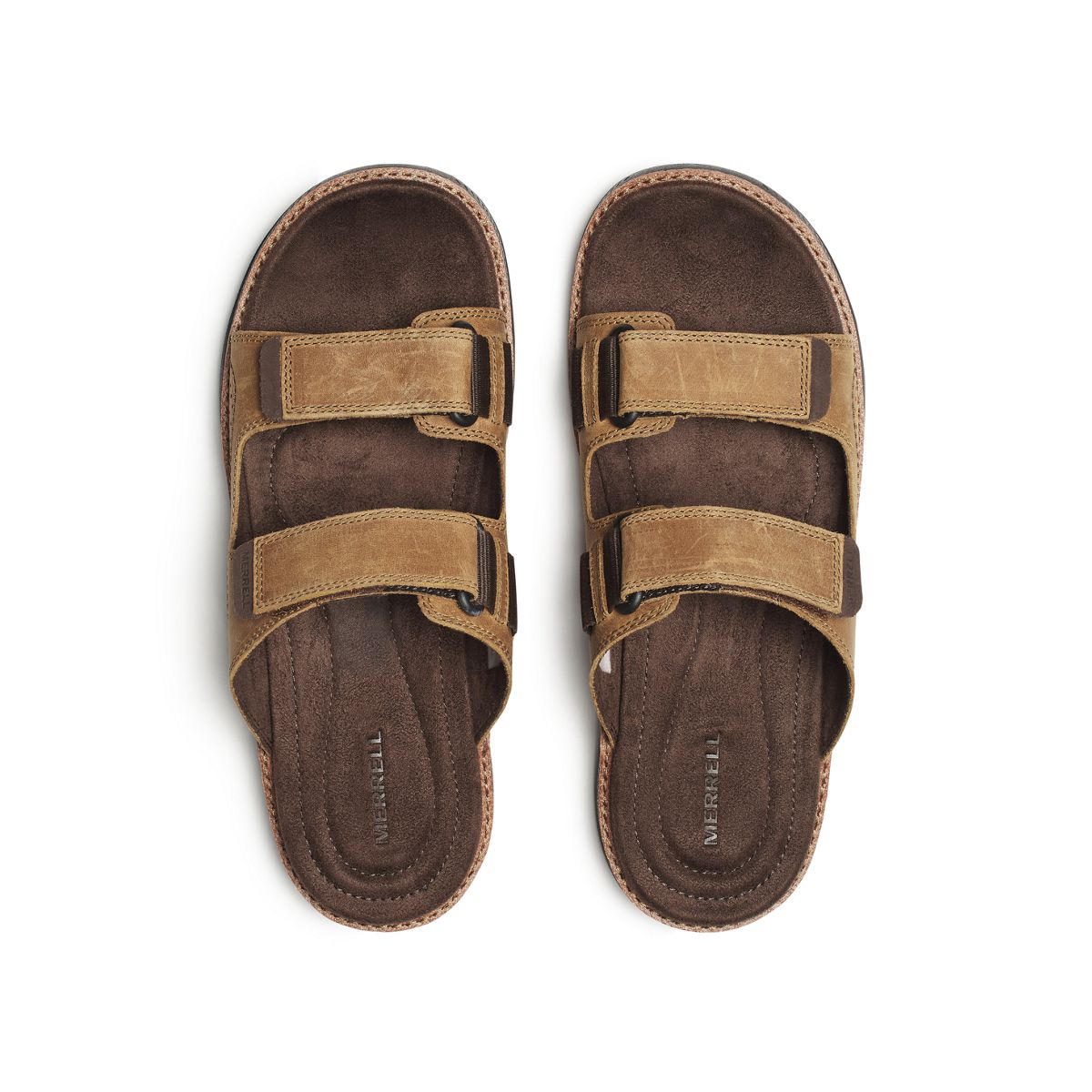 Cove Leather Slide, Coffee, dynamic 3