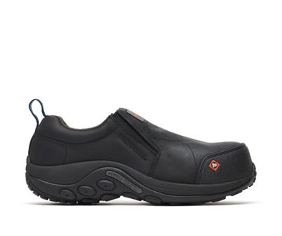 Merrell Jungle Moc Leather Comp Toe CSA Work Shoe, Black