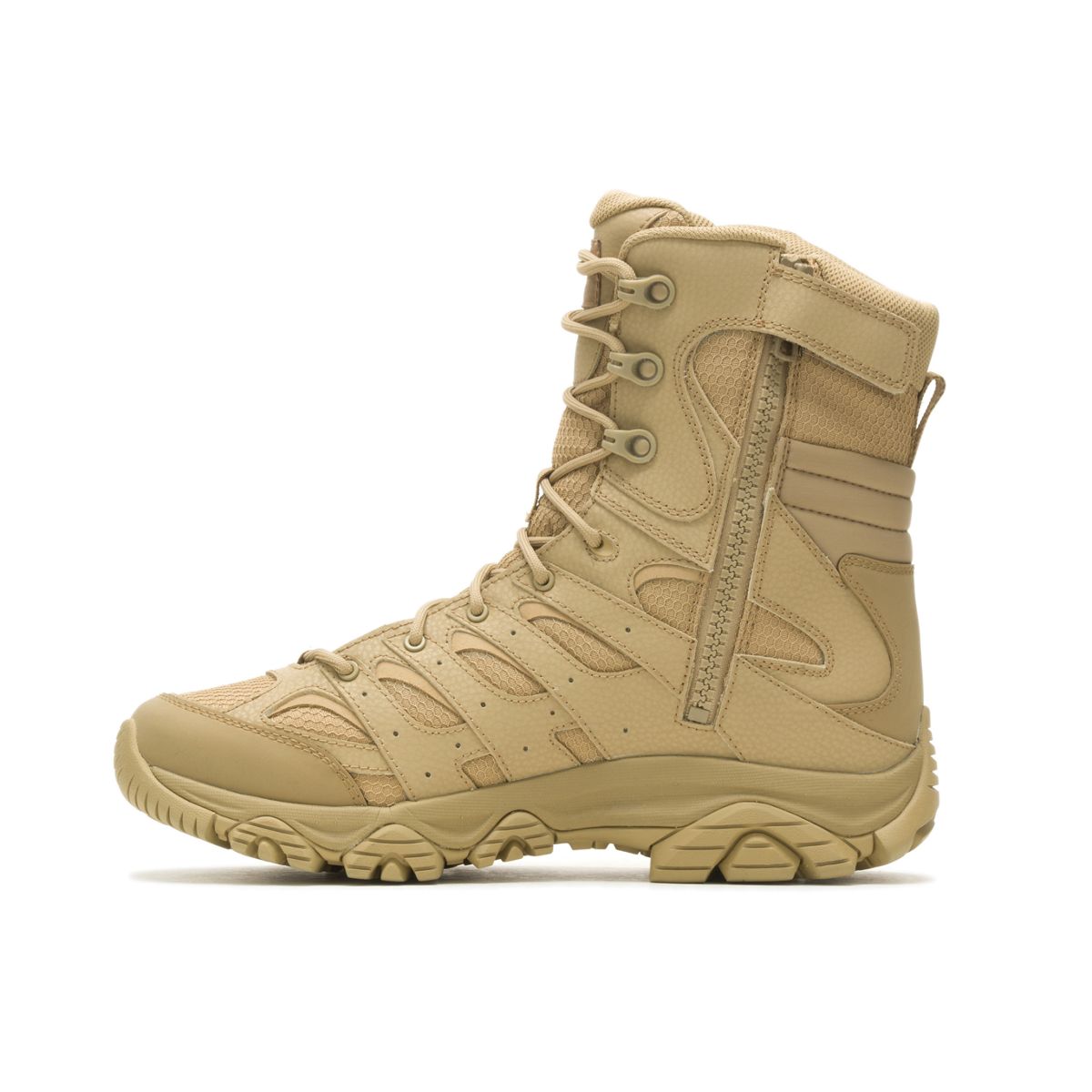 Moab 3 8" Tactical Zip Waterproof Wide Width, Dark Coyote, dynamic 3