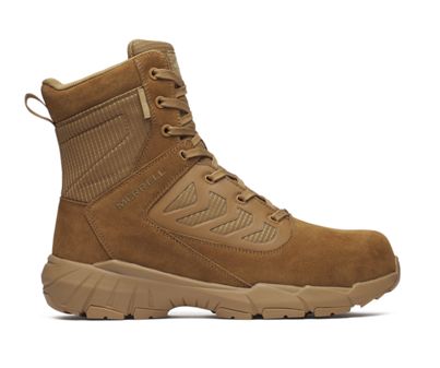 Merrell Fullbench 8" Tactical Zip Waterproof Carbon Fiber Boot, Coyote