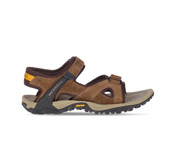 Merrell Mens Kahuna 4 Strap Shoes Sandals Brown Sports Outdoors Breathable 