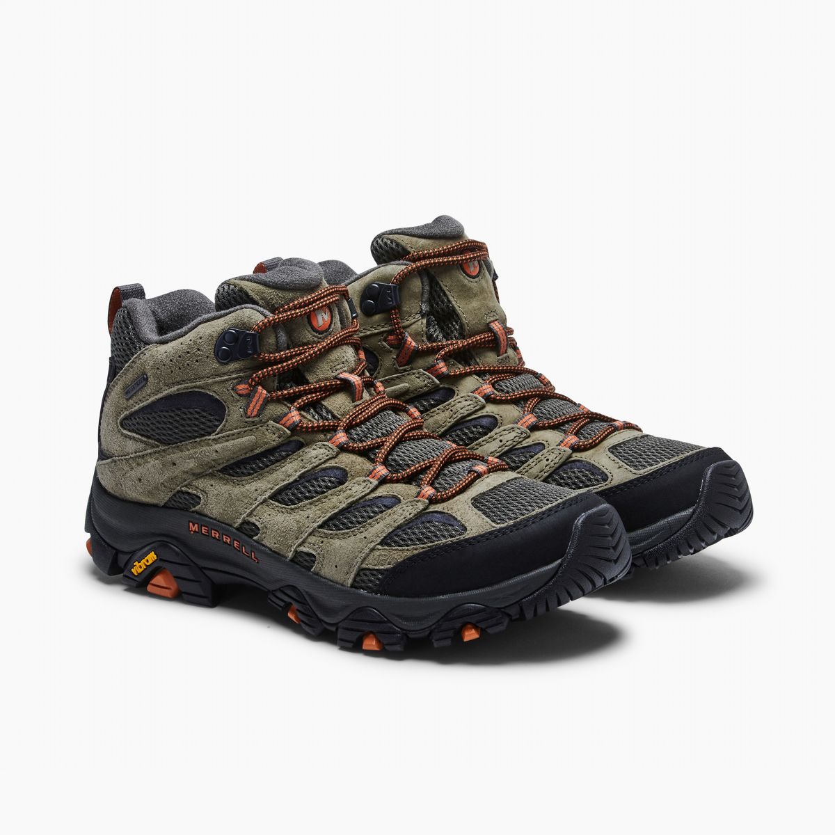 Moab 3 Mid Waterproof Wide Width, Olive, dynamic 4