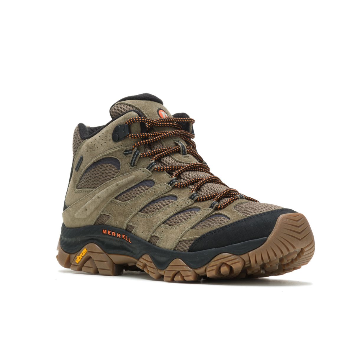 Moab 3 Mid Waterproof Wide Width, Olive/Gum, dynamic 2