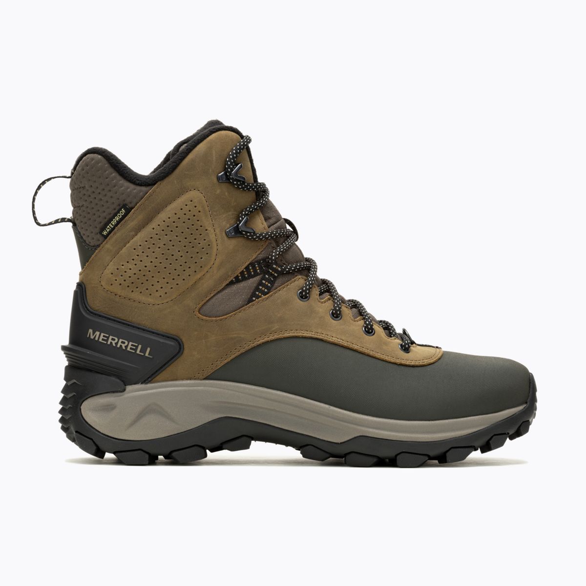 Merrell - Botas para hombres con tecnologia GORE TEX ✓ De los materiales  mas impermeables existentes para el uso en calzado y vestimenta. Tecnología  que no solo te mantiene seco sino que