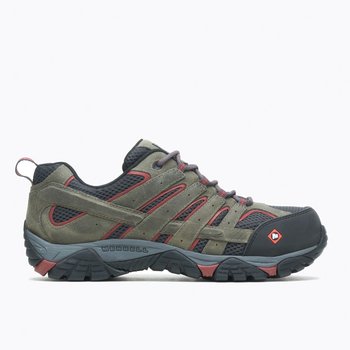 Moab Vertex Vent Comp Toe Work Shoe Wide Width, Pewter, dynamic 1