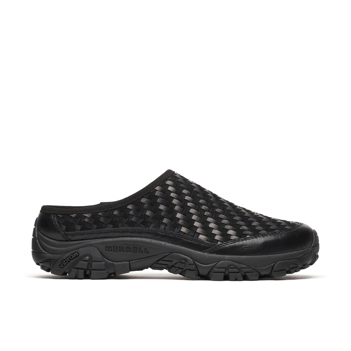 Moab 2 Slide Leather Woven 1TRL, Black, dynamic